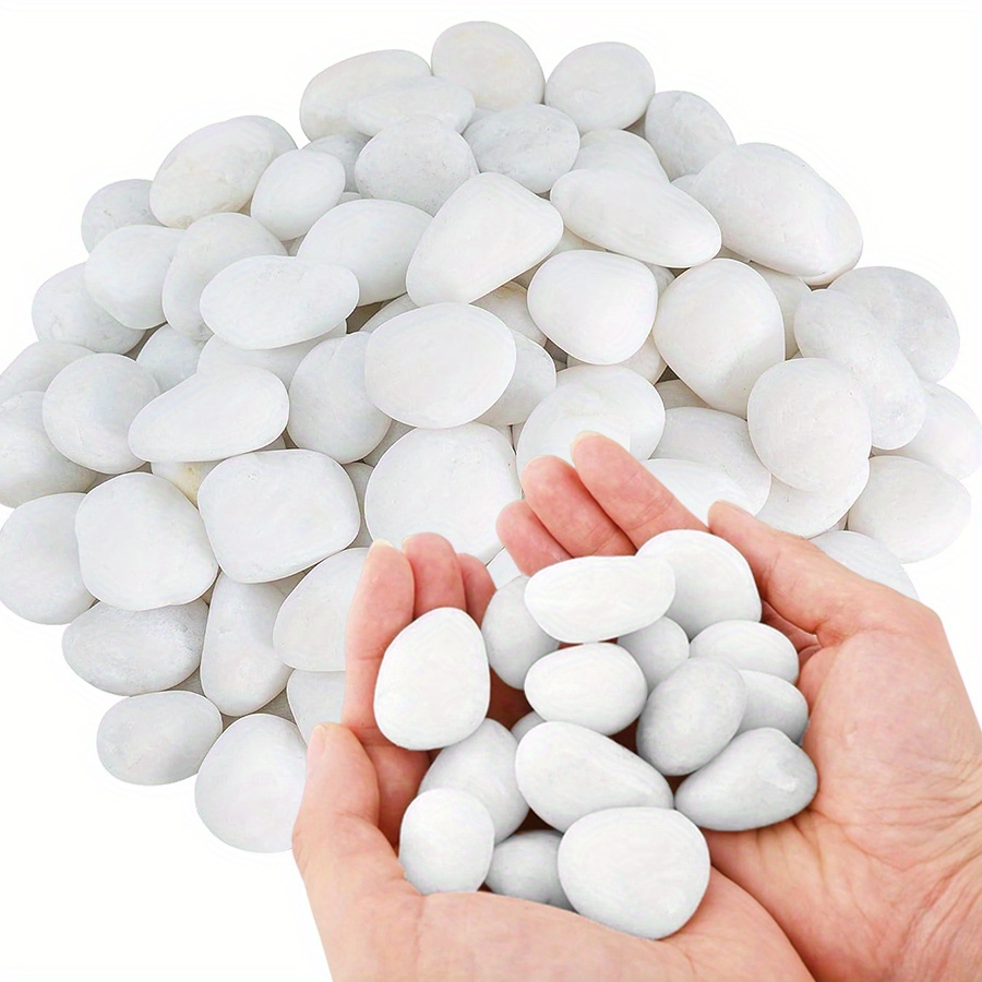 Fish Aquarium Home - 200/400g Beyaz Yüksek Parlaklıkta Doğal Çakıl