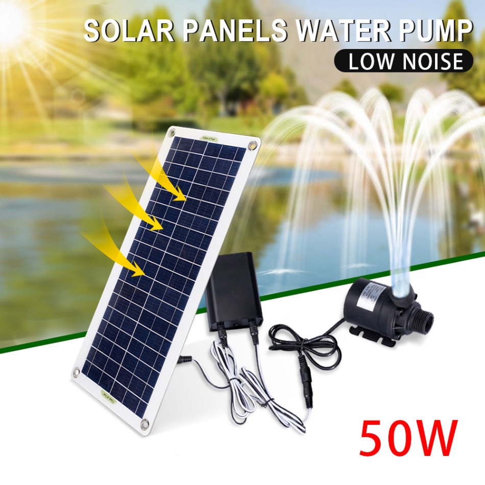 Aquarium Pump - 50W Güneş Enerjili Su Pompası Seti