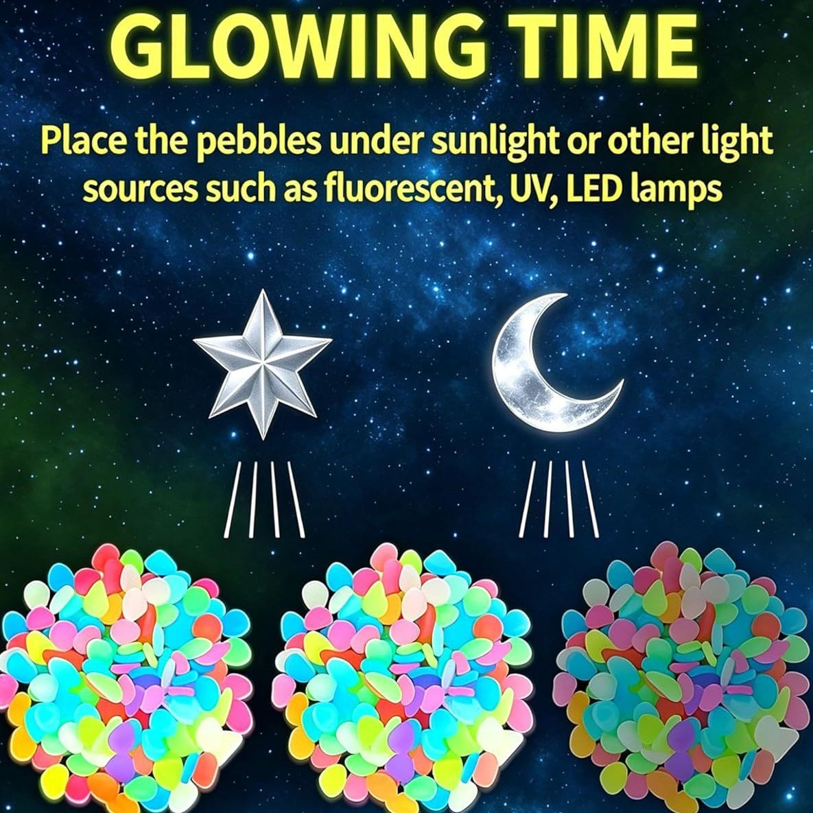 Karanlıkta Parlayan Renkli Taş - Aquarium Light incelemesi ve fiyatı