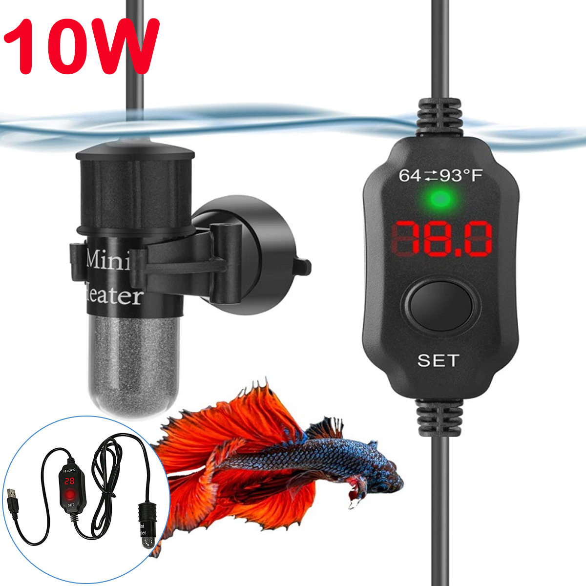 10W Ayarlanabilir Akvaryum Isı - Fish Tank Heater incelemesi ve fiyatı