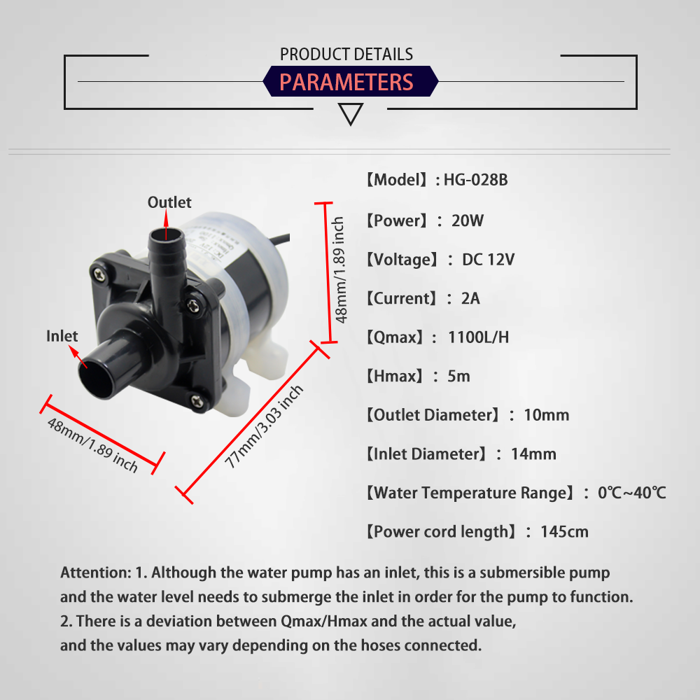 12V DC fırçasız küçük dalgıç p - Aquarium Pump incelemesi ve fiyatı